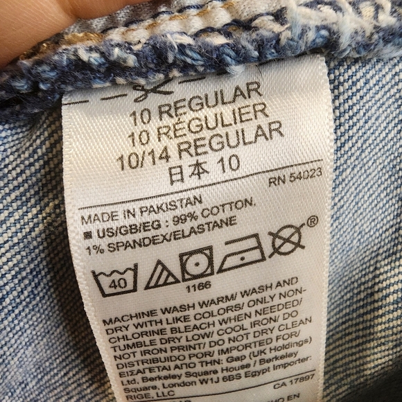 GAP Women's summer denim short washed blue size 10 - Picture 11 of 12